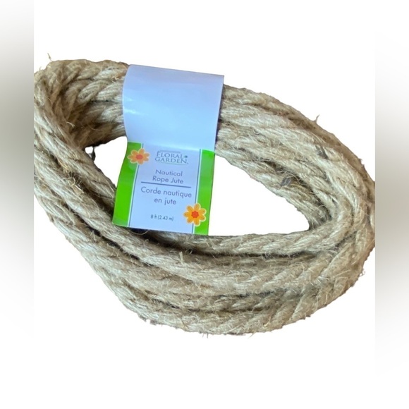 Floral Garden Nautical Jute Rope - 8Ft. New - Picture 2 of 6
